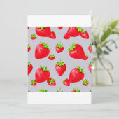Erdbeere Einladung (Stehend Vorderseite)