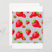 Erdbeere Einladung (Vorne/Hinten)