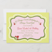 Erdbeere| Einladung zum Geburtstag (Vorderseite)