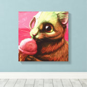 Erdbeere Eis Creme Canvas Print Leinwanddruck (Insitu (Holzboden))