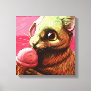 Erdbeere Eis Creme Canvas Print Leinwanddruck