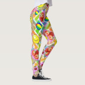 Erdbeere Eis Creme Leggings (Rechts)