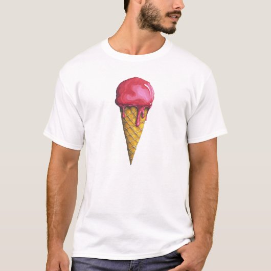 Erdbeere Eis-Creme T-Shirt (Vorderseite)