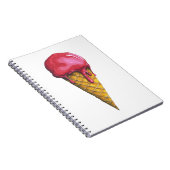 Erdbeere Eiscreme Notizblock (Rechte Seite)