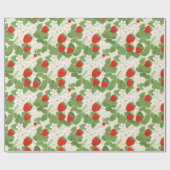 Erdbeere, Erdbeere, Blume, Obst, stilvoll Geschenkpapier (Flach)