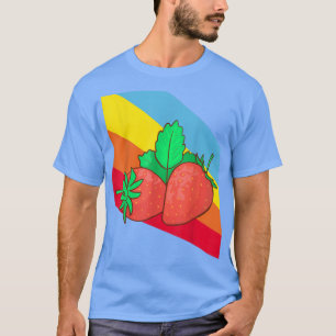 Erdbeere Erdbeeren Frucht Essen Vegan Vegetarisch T-Shirt