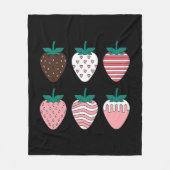Erdbeere Erdbeeren Obst Lover Bauern Garten Fleecedecke (Vorderseite)