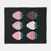 Erdbeere Erdbeeren Obst Lover Bauern Garten Fleecedecke (Vorderseite (Horizontal))