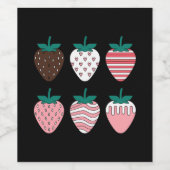 Erdbeere Erdbeeren Obst Lover Bauern Garten Weinetikett (Einzelnes Label)