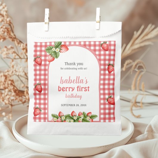 Erdbeere Erdbeeren Party Geschenktütchen