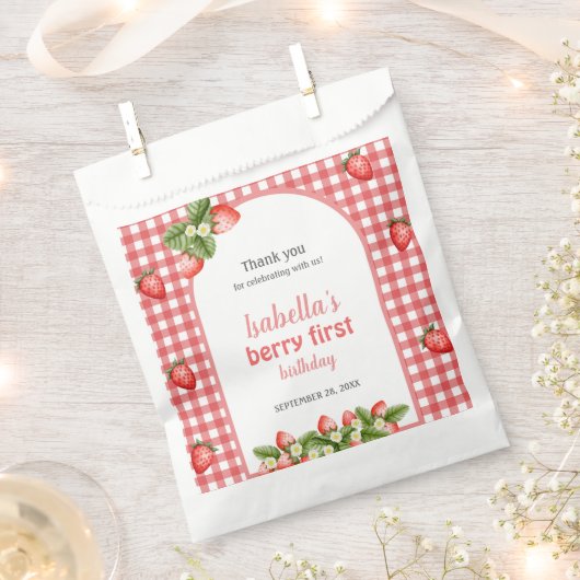 Erdbeere Erdbeeren Party Geschenktütchen (Ausgeschnitten)