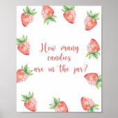 Erdbeere - erraten Sie, wie viele Bonbons Poster (Vorne)