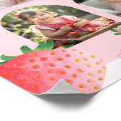 Erdbeere Erste Erdbeere Geburtstagsfoto Meilenstei Poster (Ecke)