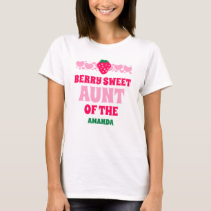 Erdbeere Erste Geburtstagsfeier Tante T-Shirt