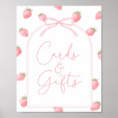 Erdbeere Erste Geburtstagskarten & Geschenke Schil Poster (Vorne)