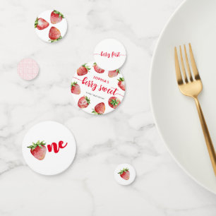 Erdbeere Erster Geburtstag Berry Sweet Konfetti