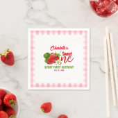 Erdbeere Erster Geburtstag Serviette (Beispiel)