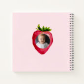 Erdbeere erster Geburtstag Strawberry benutzerdefi Notizblock (Rückseite)