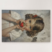 Erdbeere essen puzzle (Horizontal)