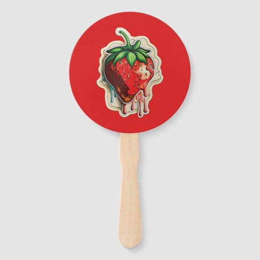 Erdbeere Fächer (Rückseite)