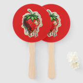 Erdbeere Fächer (Vorne und Hinten)