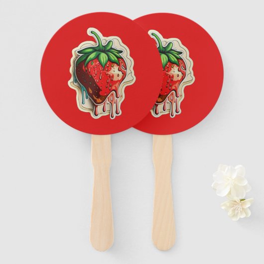 Erdbeere Fächer (Vorne und Hinten)