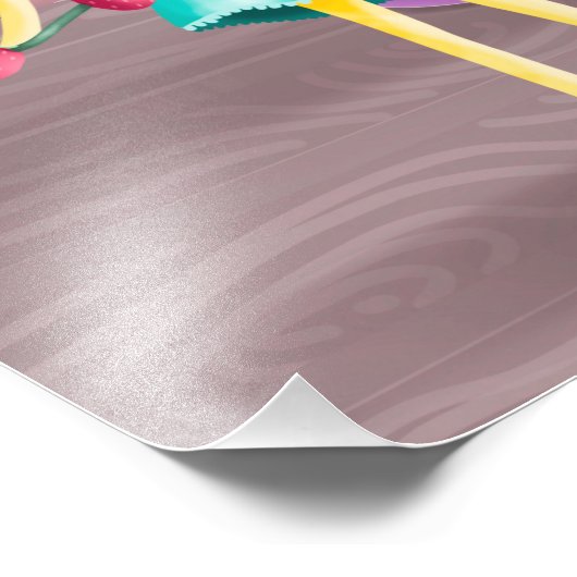 Erdbeere-Feen Fotodruck (Ecke)