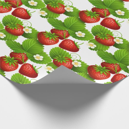 Erdbeere Fields Geschenkpapier (Ecke)