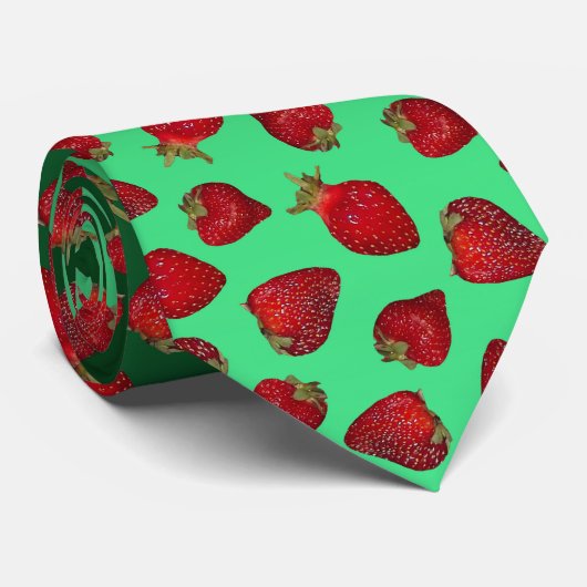Erdbeere Fields Krawatte (Gerollt)