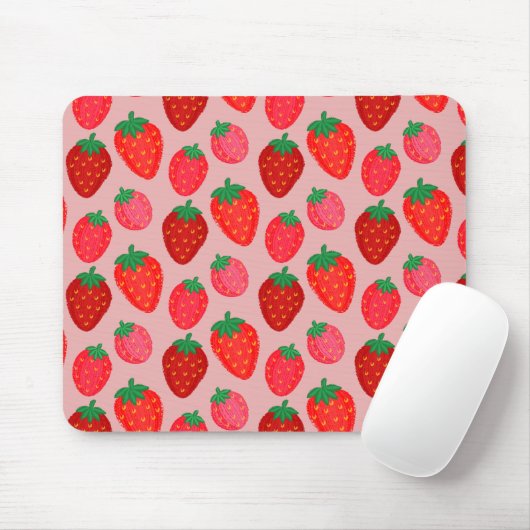 Erdbeere Fields Mousepad (Mit Mouse)