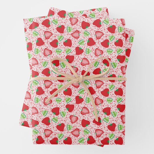Erdbeere Fizz Packpapier Geschenkpapier Set (Beispiel)