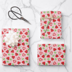 Erdbeere Fizz Packpapier Geschenkpapier Set