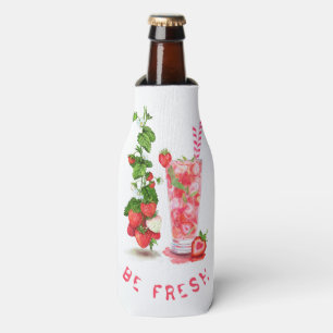 Erdbeere Flasche Coolere Fruchtsaft Cooles Getränk Flaschenkühler