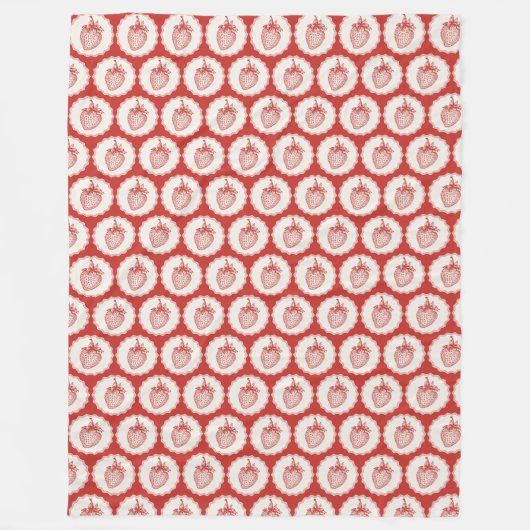 Erdbeere Fleecedecke (Vorderseite)