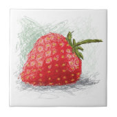 Erdbeere Fliese (Vorderseite)