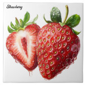 Erdbeere Fliese (Vorderseite)