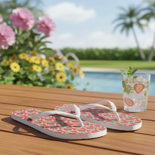 Erdbeere Flip Flops Badesandalen