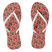 Erdbeere Flip Flops Badesandalen (Fußbett)