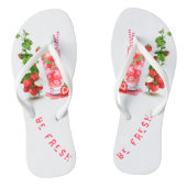 Erdbeere Flip Flops Juice Cool Drink Frucht Badesandalen (Fußbett)