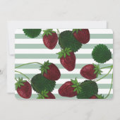 Erdbeere Foto Einladung (Rückseite)