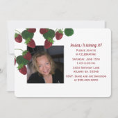 Erdbeere Foto Einladung (Vorderseite)