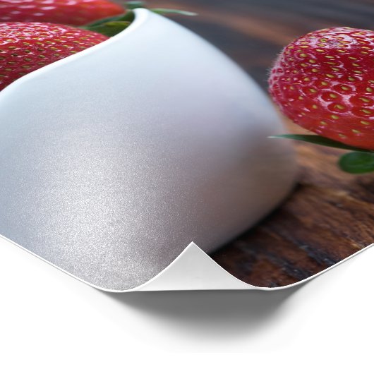 Erdbeere Fotodruck (Ecke)