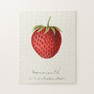 Erdbeere (Fragaria) Aquarellmalerei von Früchten Puzzle
