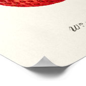 Erdbeere (Fragaria) Fruchtfarbe Poster (Ecke)