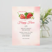 Erdbeere Frucht Cocktail Party Einladung (Stehend Vorderseite)