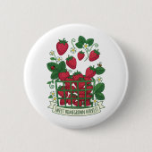 Erdbeere Frucht Essen Beere Süße Korb Button (Vorderseite)