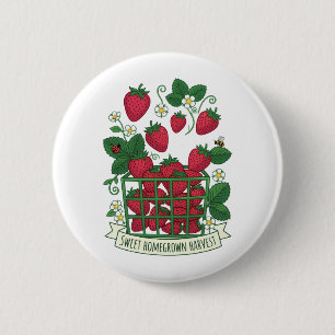 Erdbeere Frucht Essen Beere Süße Korb Button