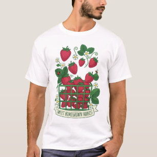 Erdbeere Frucht Essen Beere Süße Korb T-Shirt