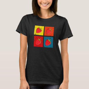Erdbeere Frucht Retro Vegan Diät Vintage Erdbeere T-Shirt