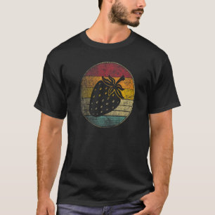 Erdbeere Frucht Vintage Festival Abgenutzt Retro T-Shirt